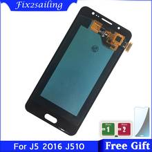 Lcds para samsung galaxy, amoled j5 2016 j510 j510f j510fn j510m com display lcd, tela sensível ao toque 2024 - compre barato