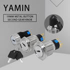 Botão interruptor de pressão de metal, 16/19/22mm, botões giratórios de aço inoxidável em 2/3 posições, seletor de 3/6 pinos, plugue conector de pé 2026 - compre barato