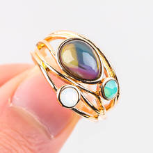 Женское кольцо с кристаллами O3M063, в стиле бохо, винтажное, золотое, металлическое 2024 - купить недорого