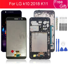 Super qualidade lcd para lg k10 2018 k11 display lcd tela de toque digitador assembléia para lg k10 2018 pantalla com quadro 5.3" 2024 - compre barato