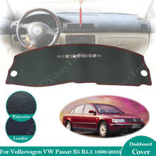 Alfombrilla de cuero antideslizante para salpicadero, cubierta para Volkswagen VW Passat B5 B5.5 1996 ~ 2005, parasol, accesorios para alfombra 2000 2024 - compra barato