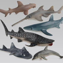 Simulação de animal de marinho, animal de simulação manta ray tubarão baleia golfinho modelo de figura de ação coleção brinquedo educativo 2024 - compre barato