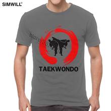 Trendy Latest Tees for Men 100% Cotton Taekwondo T-shirt Short Sleeves O Neck korean Leisure T Shirts 4XL 5XL 6XL Clothes 2024 - buy cheap