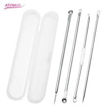 4pcs/set Stainless steel Facial Acne Spot Pimple Blackhead Remover Needles Face Skin Care Tool Facial Pore Cleaner 2024 - buy cheap