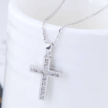 New Collier Femme Fashion Cross Gold Silver Necklaces & Pendants Collares for Women men Jewelry Zircon Pendants Necklace 2024 - buy cheap