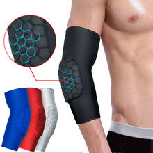 1 pc Ginásio de Esportes de Fitness Almofada de Apoio do Cotovelo Favo de Mel Elástica Manga Braço Protetor Conjunta Paded Breathbable Cotoveleiras 4 Cores 2024 - compre barato