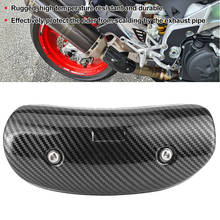 Motorcycle Exhaust Middle Pipe Heat Shield Guards Cover Universal Carbon Fiber Exhaust Pipe Heat Protective Exterior Decoration 2024 - buy cheap