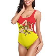 women 2021 Exotic Bikinis Flag Of Sicily Women Swimsuit One Piece Bikini R333 Women bathing suit SwimSuit 2024 - buy cheap