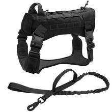 Military Tactical Dog Hanress  Large Dog Harness Elastic Pet Leash Large Dogs Working Traning Vest for German Shepherd 2024 - buy cheap