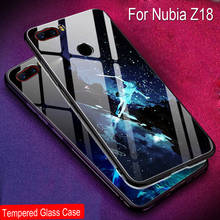 Tempered Glass Case For Nubia Z18 NX606J Silicone soft Back Cover For Nubia Z18 NX606J Starry Pattern Phone Cases Shell 2024 - buy cheap