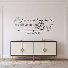 Christian Wall Decal Joshua 24:15 As For Me And My House We Will Serve The Lord Bible Verse Wall Decal Vinyl Home Decor Z977 2024 - buy cheap