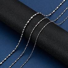 1.5/2/3mm Stainless Steel S Beads Chains Women Men Choker Long Necklace Summer Jewelry 2024 - buy cheap