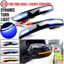 Water Blinker LED Dynamic Bicolor Turn Signal Light For Ford Kuga Escape EcoSport 2013-18 Side Mirror Flashing Indicator 2024 - buy cheap