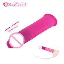 EXVOID Dildo Enlargement Big Penis Sleeve Reusable Silicone Condom Penig Ring Cocks Extender G-spot Massager Sex Toys For Men 2024 - купить недорого