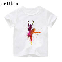 Camiseta de balé infantil unissex, camiseta de verão legal e de boa qualidade, manga curta, roupa de rua engraçada para crianças 2024 - compre barato
