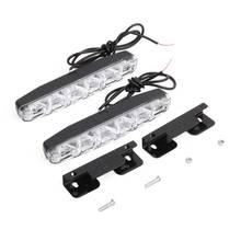 2pcs 6LED Car Headlight High Power High/Low Beam Aluminum Warning Driving Fog Lamp Auto Head LED Daytime Running Light 2024 - buy cheap