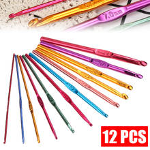 12pcs 2.0-8.0mm Colored Aluminum Crochet Hook Kit Craft Knitting Yarn Needles Weave Crochet Needle For Handmade Knitting Tool 2024 - buy cheap