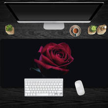 XL Red Rose Flower Keyboard Mousepad Gaming Mouse Pad Grande Extra Large XXL Gamer Mousepad Waterproof Mause Pad Desk Mouse Mats 2024 - buy cheap