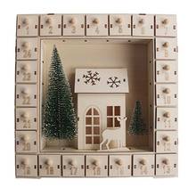 Christmas Tree Wooden Advent Calendar Countdown Decoration 24 Drawers with LED Light 2024 - buy cheap