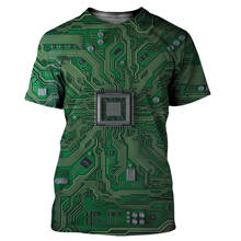 New arrive Electronic chip t shirt men women 3D printed novelty fashion tshirt hip hop streetwear casual summer tops 2024 - buy cheap