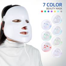 Máscara Facial LED de 7 colores, terapia de fotones, rejuvenecimiento de la piel, uso doméstico, dispositivo de cuidado de la piel, instrumento Facial 2024 - compra barato