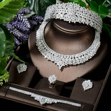 HIBRIDE Wedding Bridal Jewelry Sets Statement Birde Tiaras Crown Zircon Necklace Earring Sets Party Accessories N-1652 2024 - buy cheap