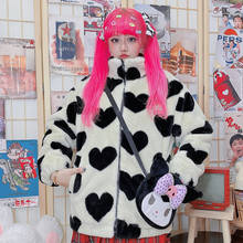 Japanese love Plush lovely long sleeve loose autumn winter thickened coat sweet winter coats jackets 2024 - buy cheap
