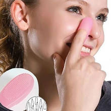 1PC Mini Silicone Face Brush Cleaner Finger Blackhead Cutin Removal Nose Pore Wash Pad Scrub Massage Makeup Tools Random Color 2024 - buy cheap