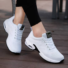 2021 Fashion Women Mesh Casual Shoe Flying Woven Air Cushion Large Size Women's Shoes Casual Shoes Thick Bottom Shoes Student 2024 - buy cheap