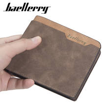 Baellerry-cartera de cuero suave para hombre, billetera fina, sencilla, coreana, con múltiples tarjetas, a la moda 2024 - compra barato