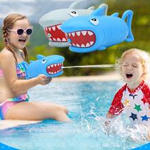 Diversão ao ar livre verão puxando tipo canhão de água tubarão nadar pulverizador brinquedo para crianças praia armas água atirador água brinquedos 2024 - compre barato