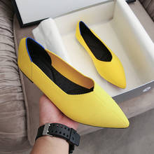 2021 moda respirável estiramento ballet flats feminino casual simples plana de borracha macia meias mocassins sapatos de condução 2024 - compre barato