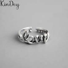Hot Sale New Charming Love Letter Finger Rings For Women Female Big Large Retro Vintage Rings Gothic Jewelry 2024 - buy cheap