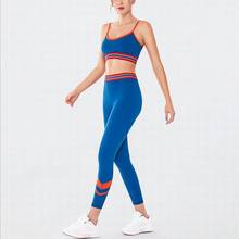 Novo 2 peça conjunto de yoga esporte wear feminino esportes terno de fitness ginásio roupas sem costura sutiã esportivo leggings treino correndo fatos de treino 2024 - compre barato