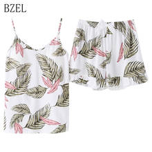 BZEL-Pijama de algodón para mujer, ropa de dormir de dos piezas, con estilo, talla grande 3XL 2024 - compra barato