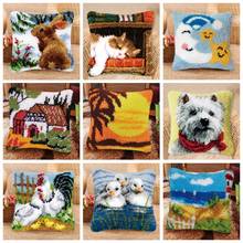 Nicediy Beautiful Scenery Button Package Carpet Embroidery Pillow DIY Foamiran For Needlework Latch Hook Cartoon Animals 2024 - buy cheap