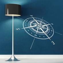 Art Wall Decal Compass Rose Wall Vinyl Decal Nautical Sailing Decor Big Size choose Mix color Wall Poster Removable  Q233 2024 - buy cheap