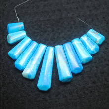 11 шт синий камень ожерелье цепочка 15-40 мм для женщин чокер ювелирные изделия делая аксессуары бусины находки девушки любимые элементы 2024 - купить недорого