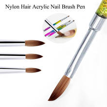 1 PC Nylon Hair Acrylic Nail Art Brush Pen UV Gel Nail Polish Brush Nail Manicure Tool With Liquid Glitter Handle 10# 12# 14# 2024 - buy cheap