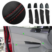 Cubierta de Panel de microfibra para Reposabrazos de puerta Interior de coche, para Subaru Forester embellecedor 2008, 2009, 2010, 2011, 2012, 4 Uds. 2024 - compra barato