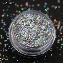 0.6mm Hexagon Laser Glitters Sparkles Holographic Sequins Shimmer Paillettes Nail Art Glitter Powder Sliver Pink Black Available 2024 - buy cheap