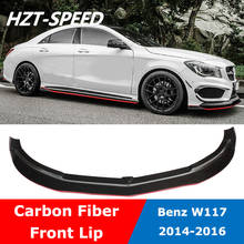 W117 R Style Red Edge Car Protector Bumper Front Lip Shovel Diffuser For BENZ CLA Class W117 Sport Modified 2014 - 2016 2024 - buy cheap