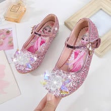 Disney spring and autumn new girls high heels Frozen elsa children princess single shoes loop hook children's casual shoes 2024 - buy cheap