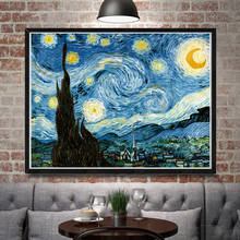 Vincent Van Gogh Starry Night Classy Classical Home Decor Canvas Painting Wall Art Posters and Prints Living Room Pictures 2024 - buy cheap