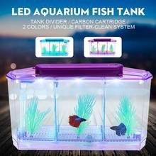 Separate Breeding Spawning Fish-Breeding-Box Isolation-Box Seedlings Aquarium Fish Tank LED Light Triple Cube Betta Aquarium Box 2024 - buy cheap
