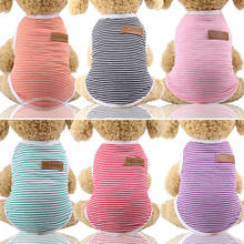10pcs Stripes Cheap Dog Shirt Cotton Pet Dog Clothes For Small Dogs Winter Warm Clothing For Cats Chihuahua T Shirt Puppy Coats 2024 - купить недорого