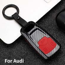 Carbon fiber ABS Matte Car Key Cover Case Shell For Audi A6 A5 Q7 S4 S5 A4 B9 Q7 A4L 4m TT TTS RS 8S 2016 2017 2018 Accessories 2024 - buy cheap