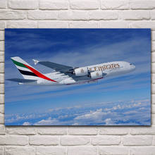Pósteres de tela de avión de pasajeros A380, cuadro de arte para el hogar, decoración para sala de estar, bonito avión de pasajeros, KN086 2024 - compra barato