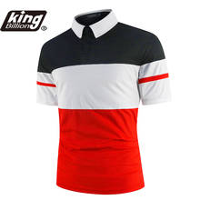 KB-Camiseta de manga corta para hombre, Polo de Color contrastante, ropa de calle informal, tops de moda 2024 - compra barato