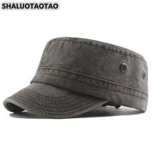 SHALUOTAOTAO Adjustable Size Men Army Military Hats Men's Flat Cap Washed Cotton Caps Fashion Brands Cap Tongue Cap Snapback Cap 2024 - buy cheap
